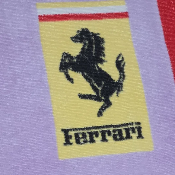 VTG Ferrari Sports Car Print Extra Large Cotton Beach Towel Y2K Retro Sporty XL - Picture 3 of 13